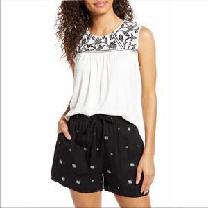 Gibson X Hi Sugarplum! Limone Floral Yoke Top